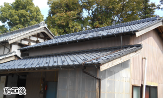 葺き替え工事 セメント瓦→陶器瓦